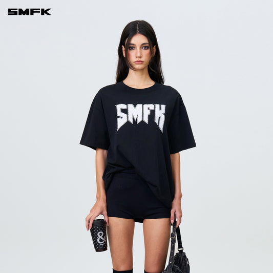 COMPASS SMFK Metal Rock Loose Tee Wilderness Black