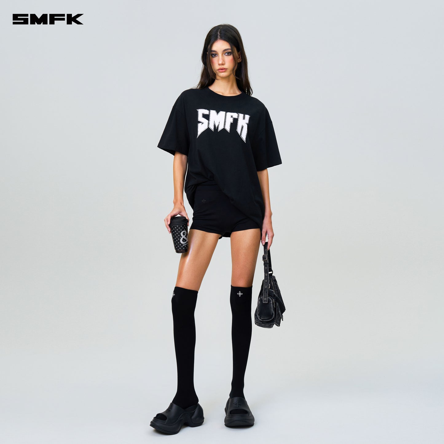 COMPASS SMFK Metal Rock Loose Tee Wilderness Black
