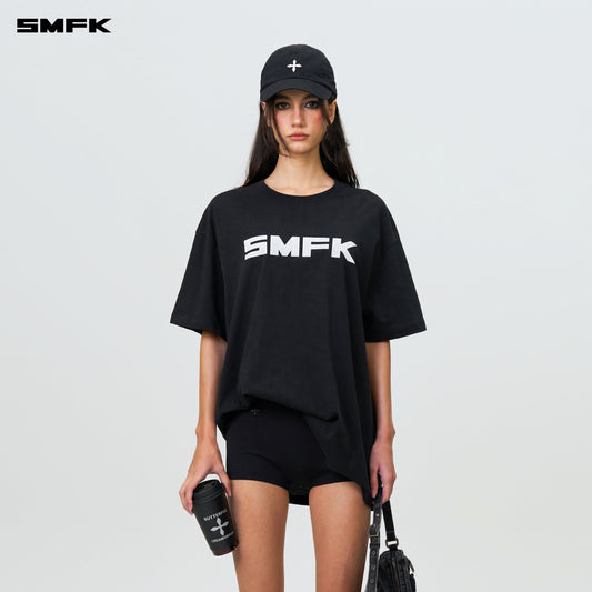FUTURE SMFK Logo Standard Loose Tee Midnight Black