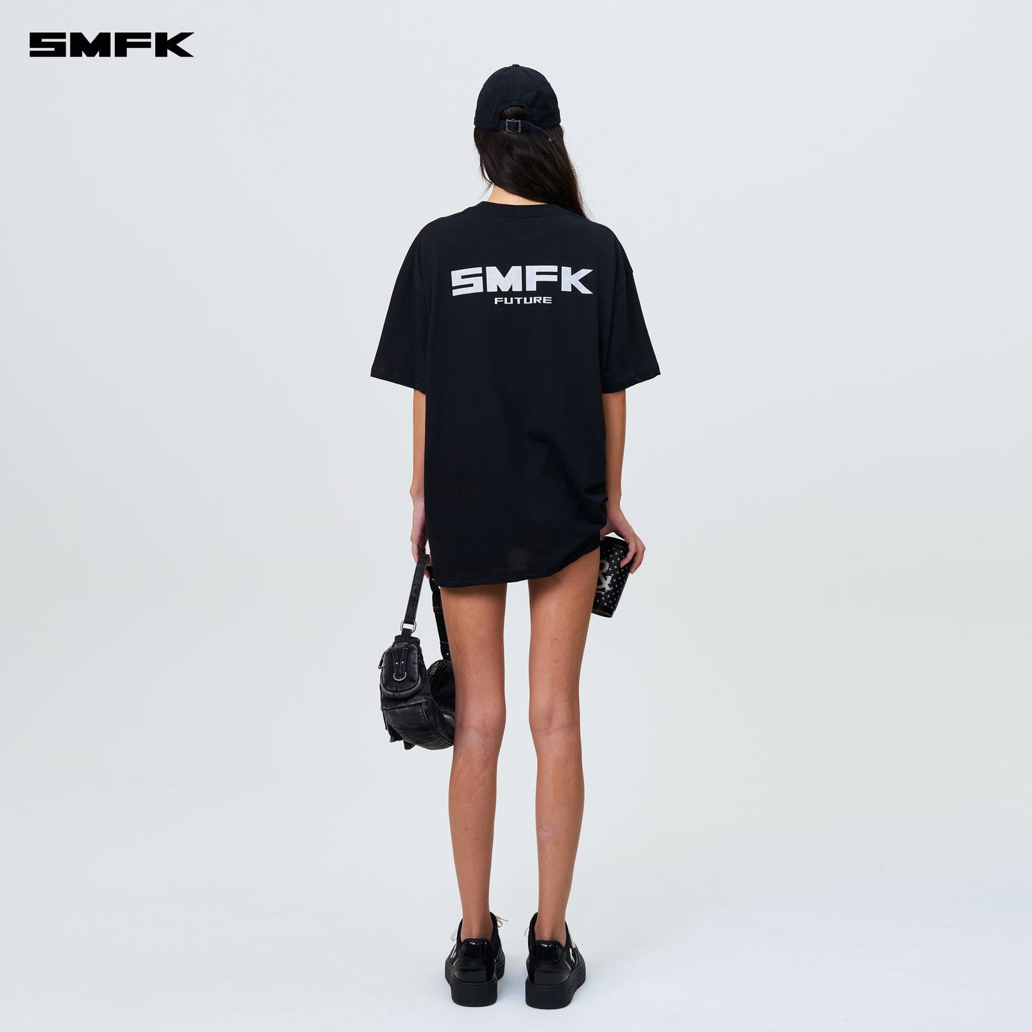FUTURE SMFK Logo Standard Loose Tee Midnight Black