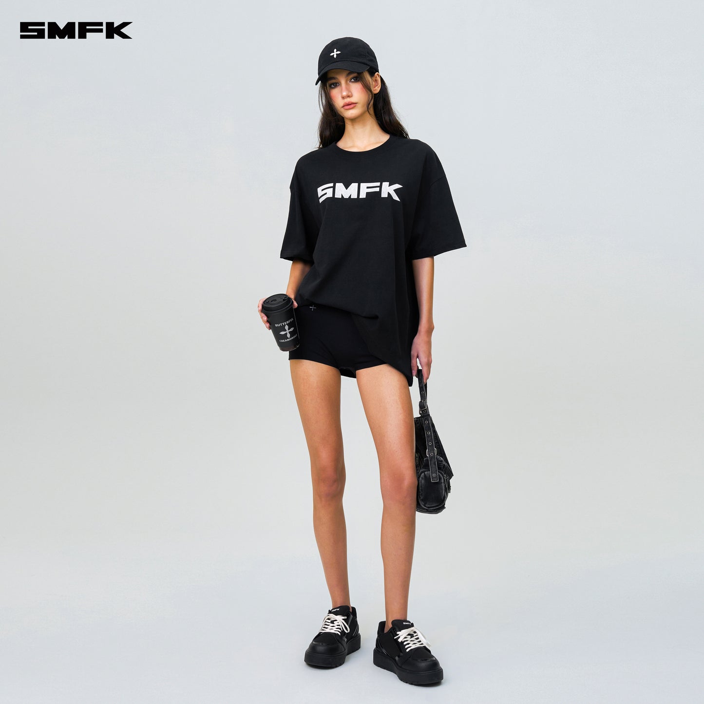 FUTURE SMFK Logo Standard Loose Tee Midnight Black