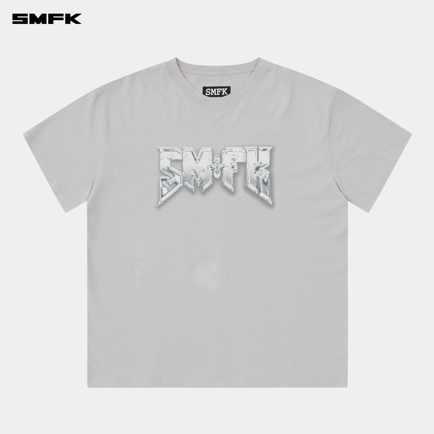 COMPASS SMFK Metal Rock Loose Tee Ash Gray