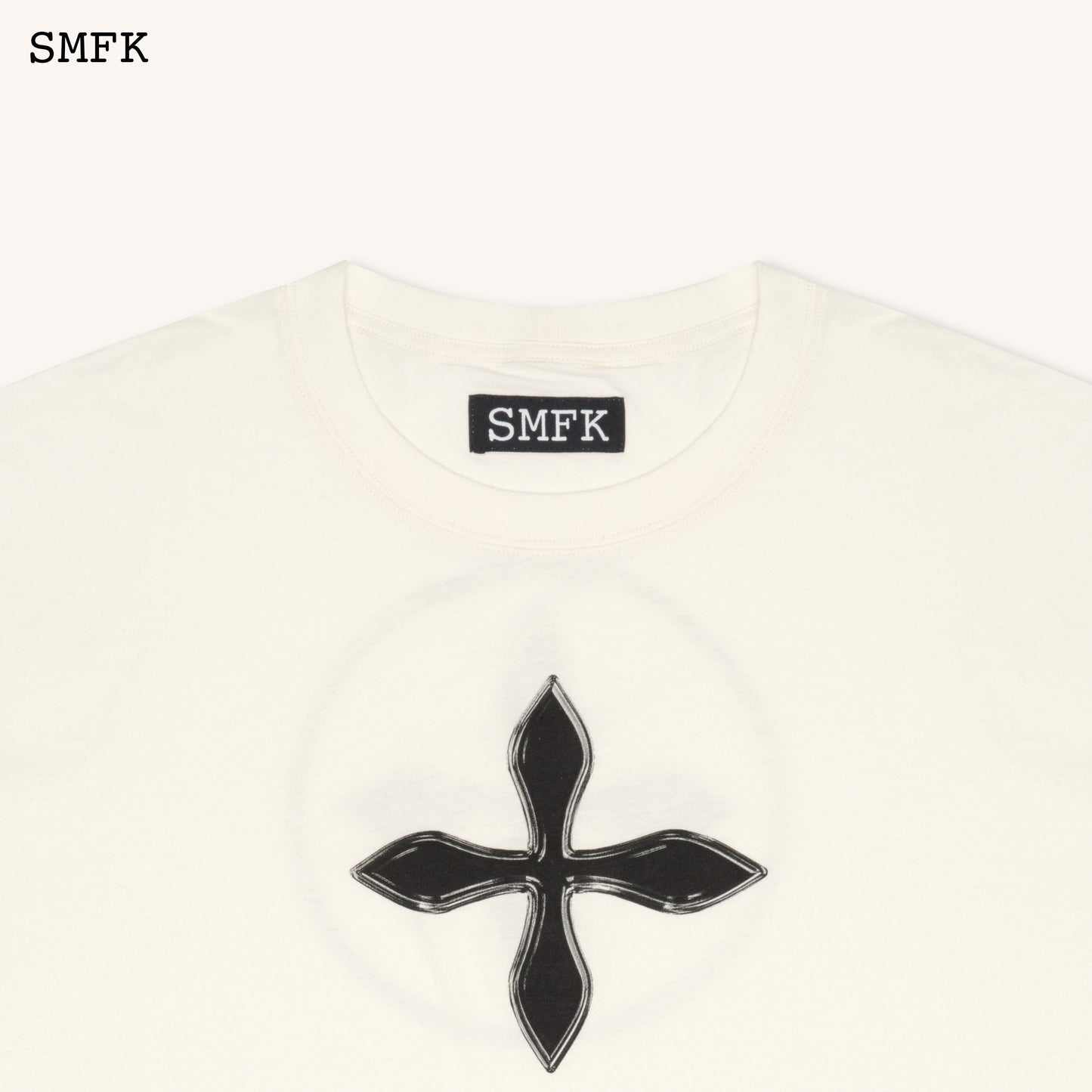 Compass Retro Oversized Tee Snow Blossom