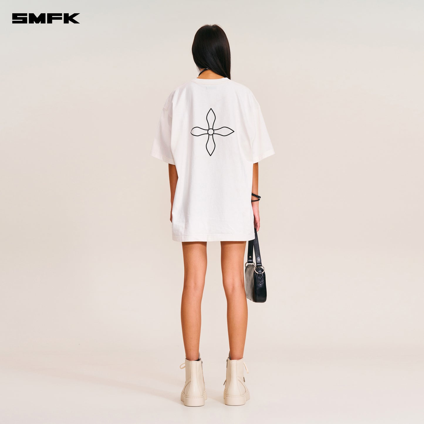 VINTAGE COMPASS MODE LOOSE TEE Alpine White