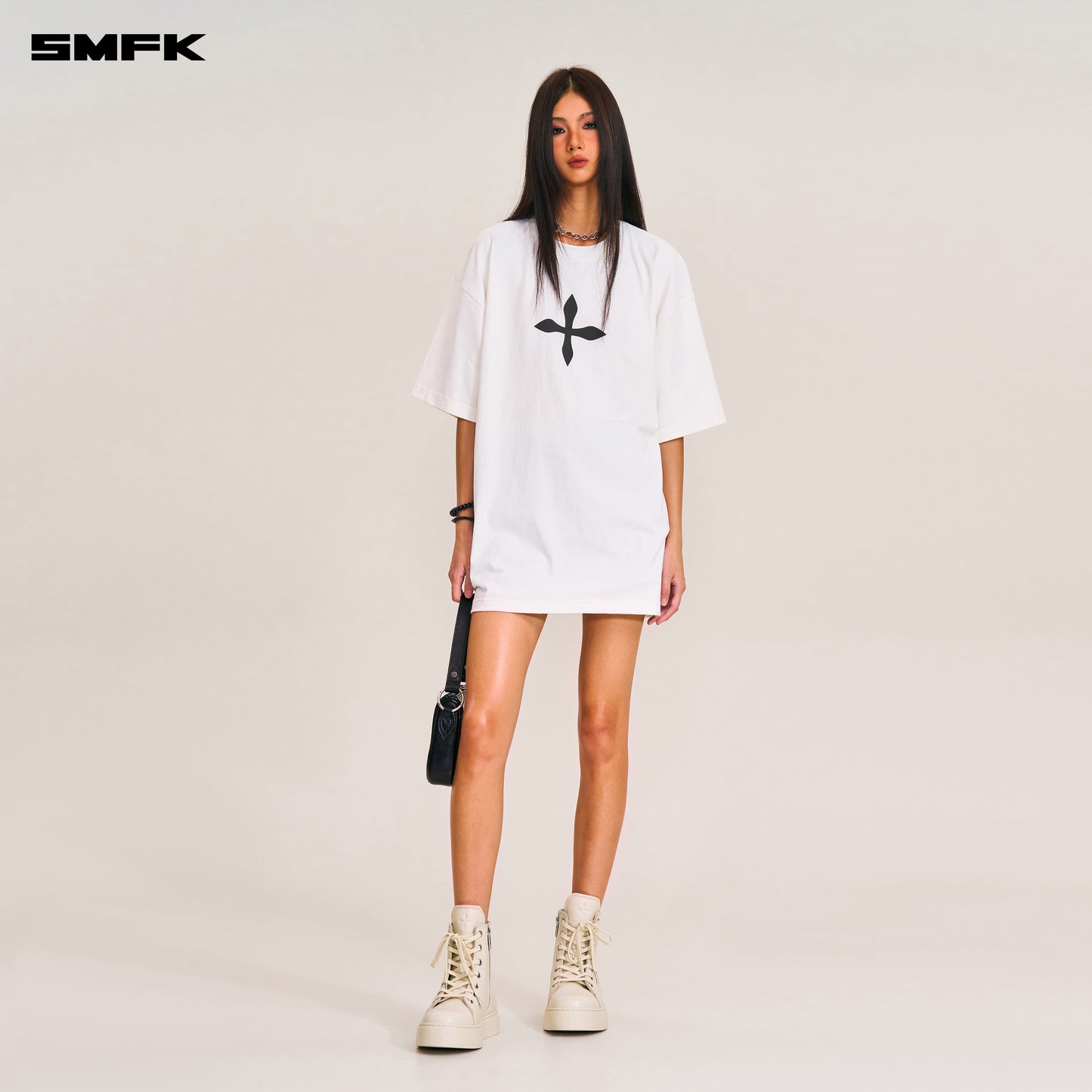 VINTAGE COMPASS MODE LOOSE TEE Alpine White