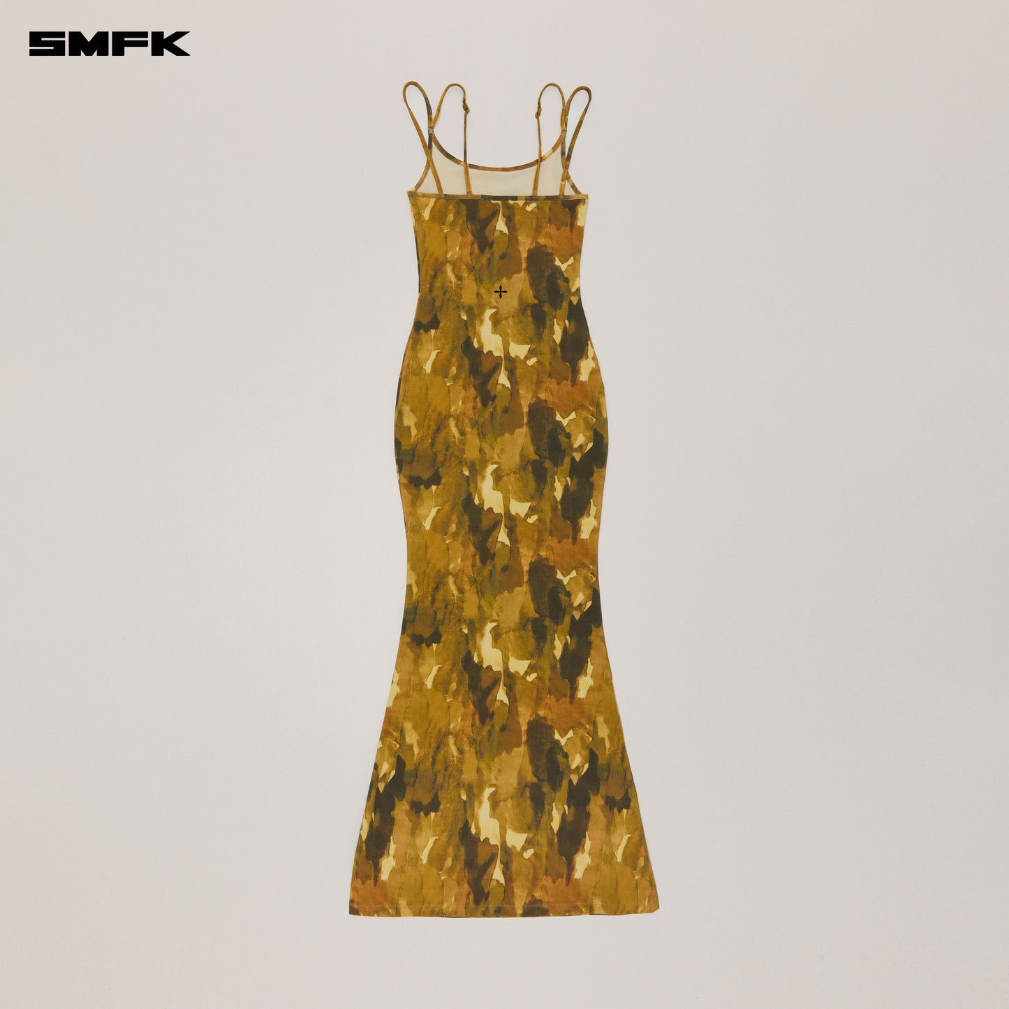 VINTAGE HURRICANE Fade Long Dress Chinese Ink Camouflage