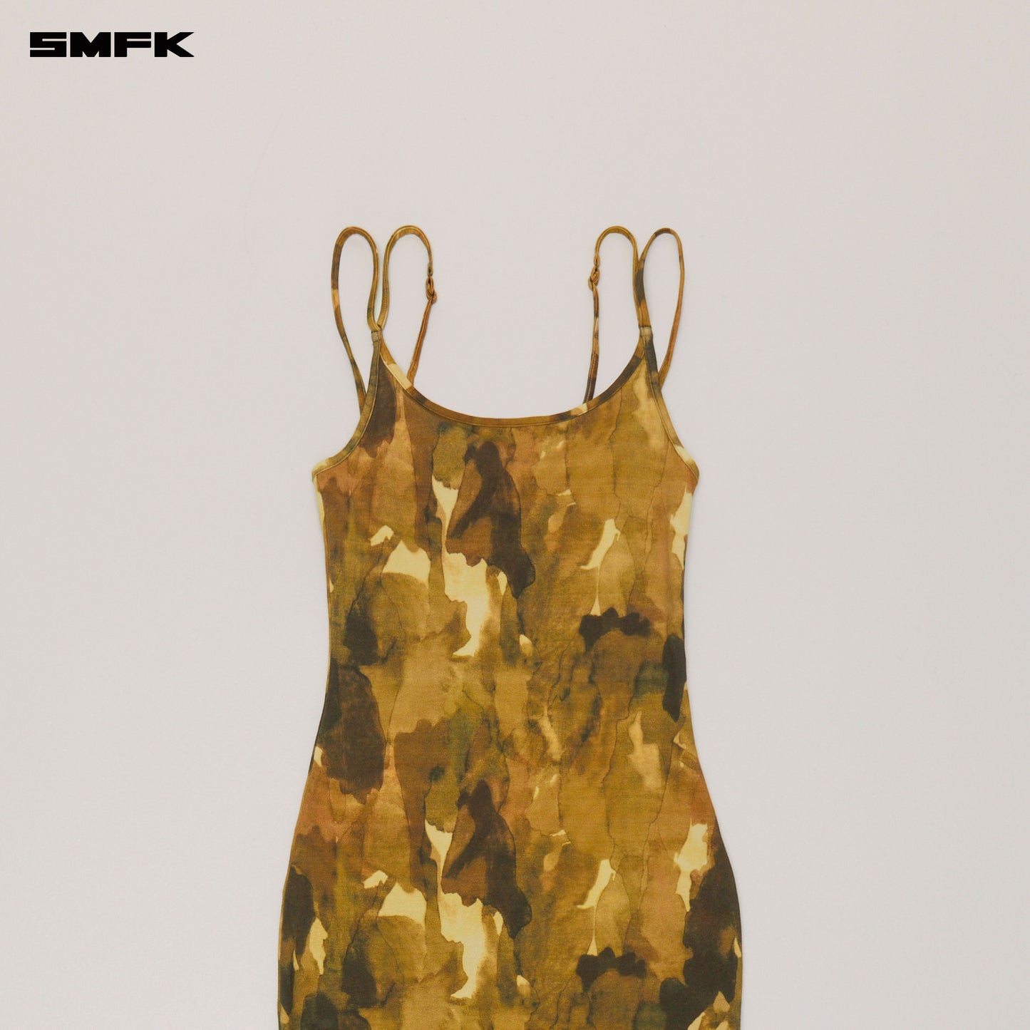 VINTAGE HURRICANE Fade Long Dress Chinese Ink Camouflage