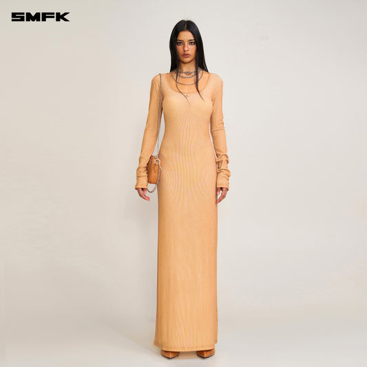 VINTAGE HURRICANE Silk Fade Body Dress Fading Desert