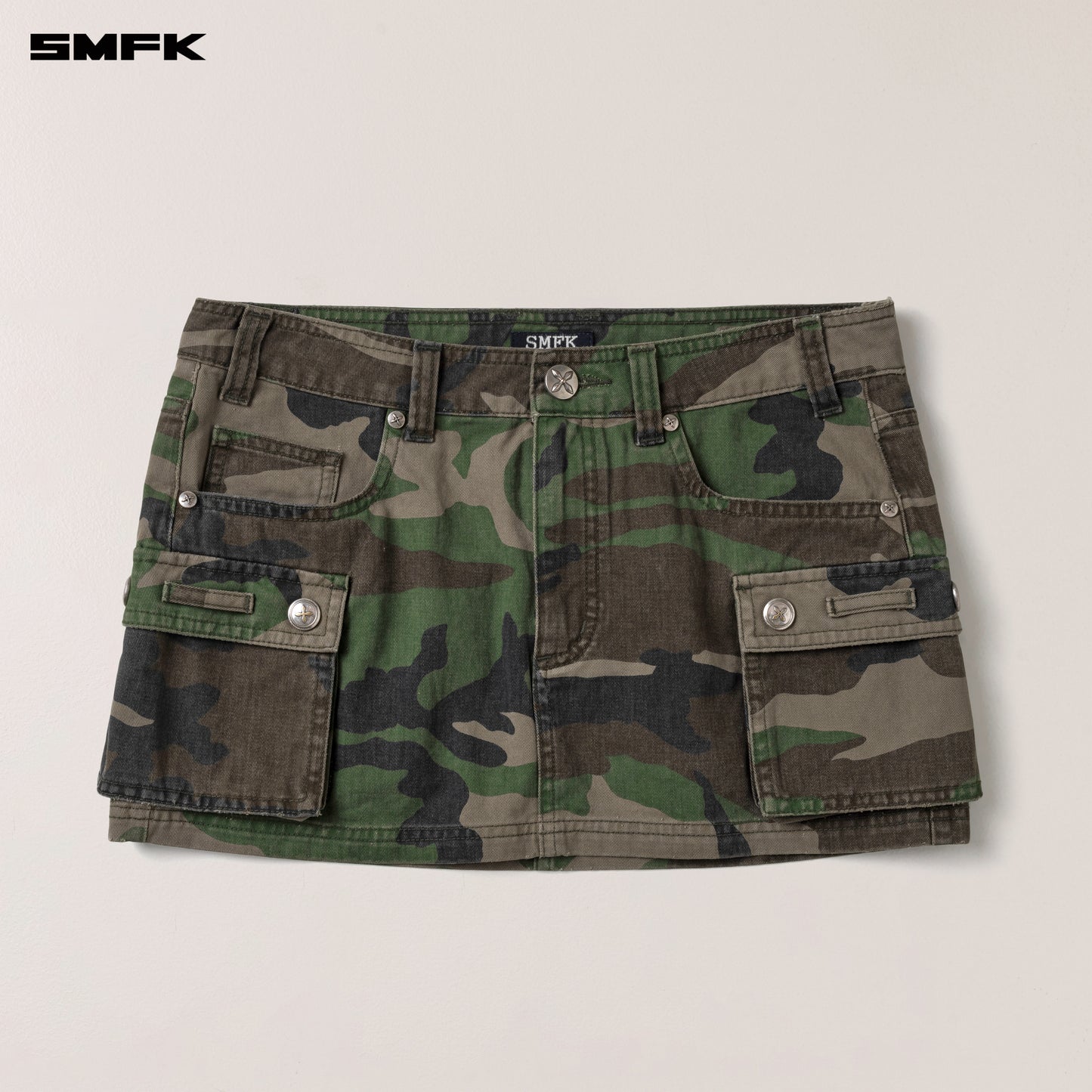 COMPASS WILD Road Cargo Skirt Army Green Camouflage