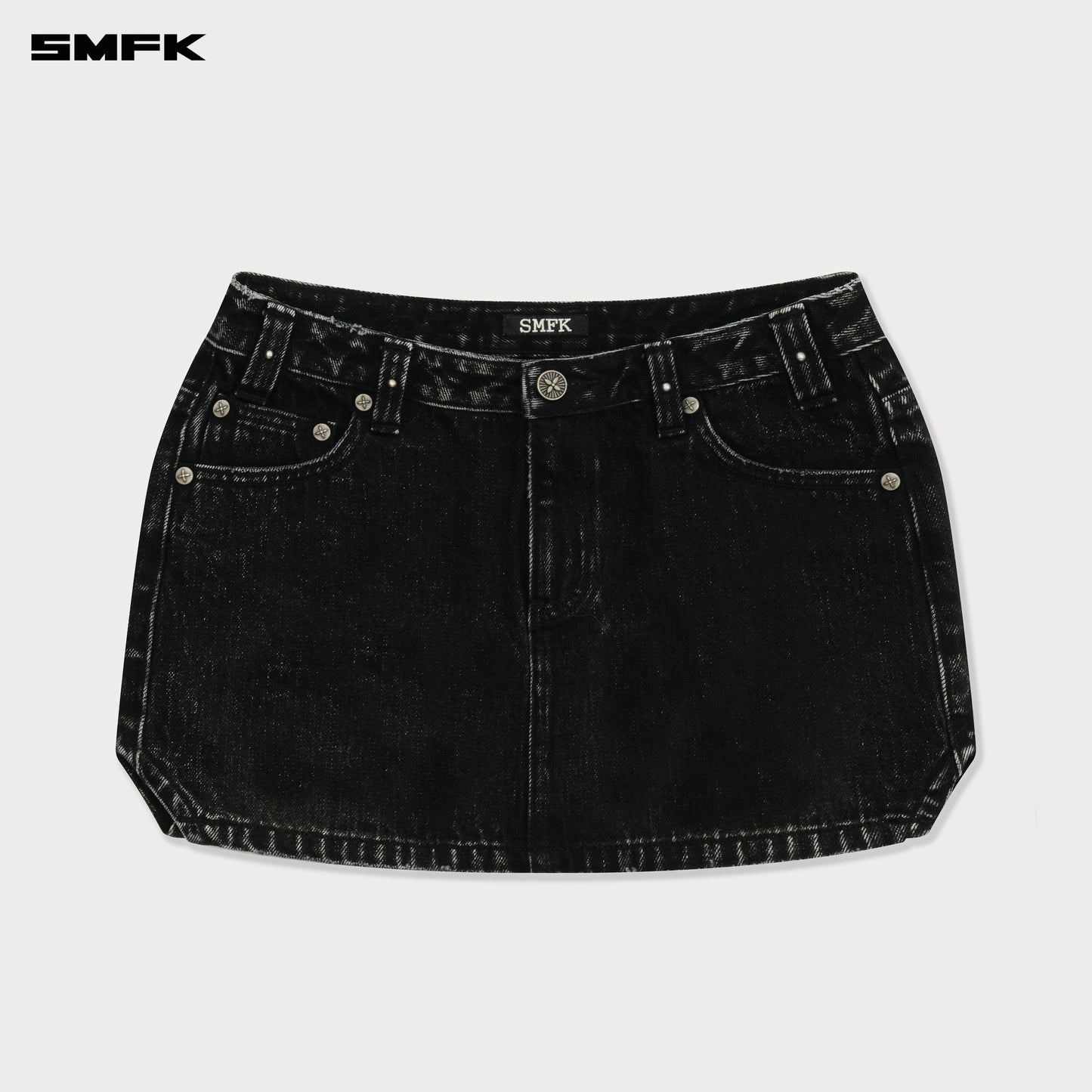 COMPASS Classic Cut-Off Denim Skirt Onyx Denim