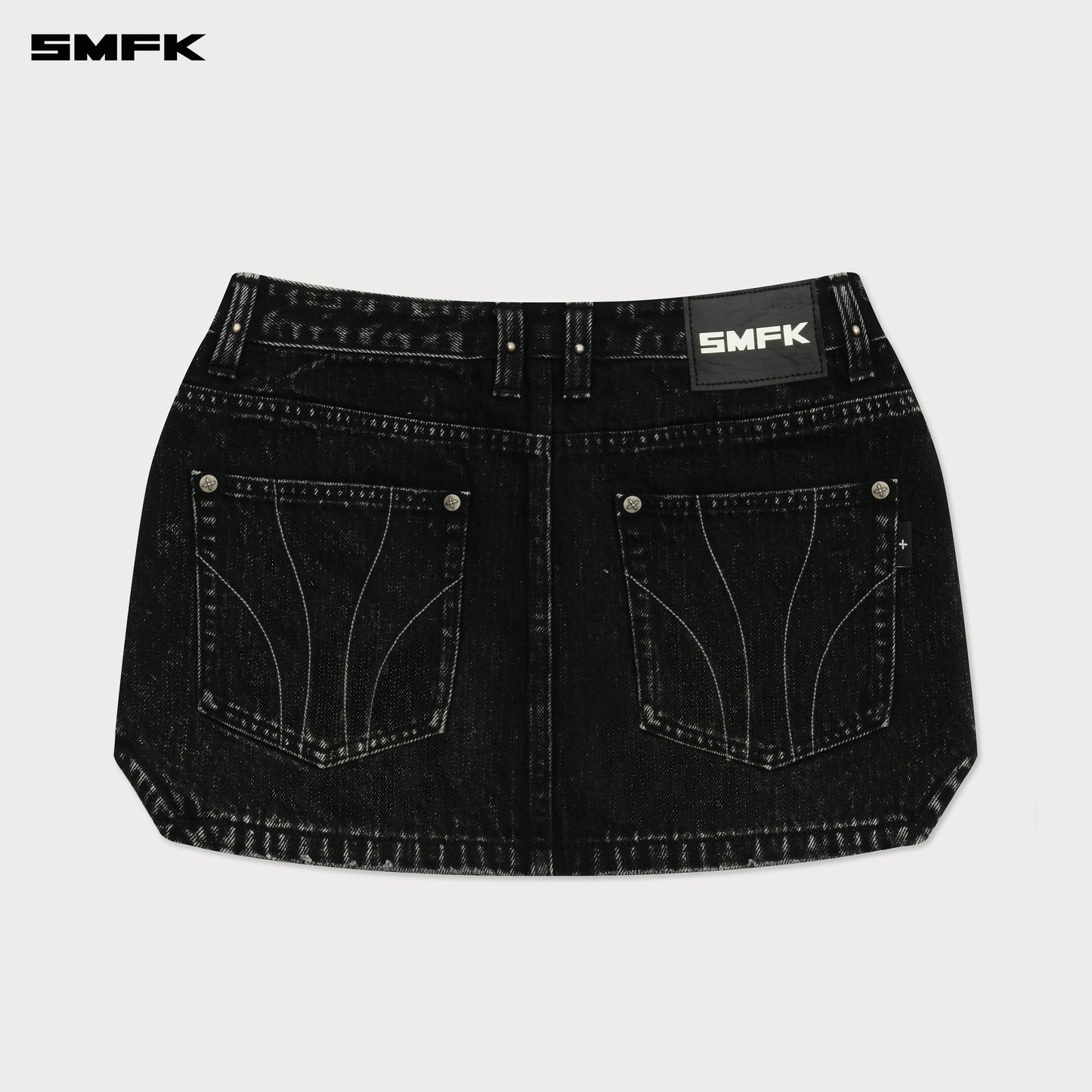 COMPASS Classic Cut-Off Denim Skirt Onyx Denim