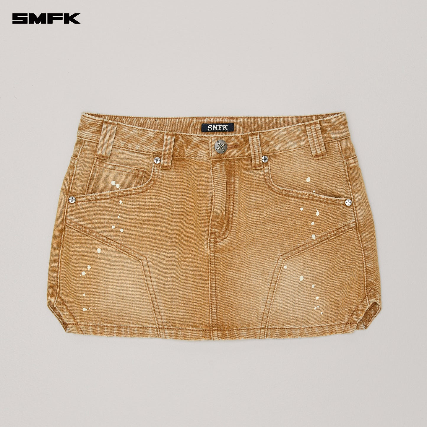 COMPASS WILD Origin Denim Skirt Wild Cowboy Brown