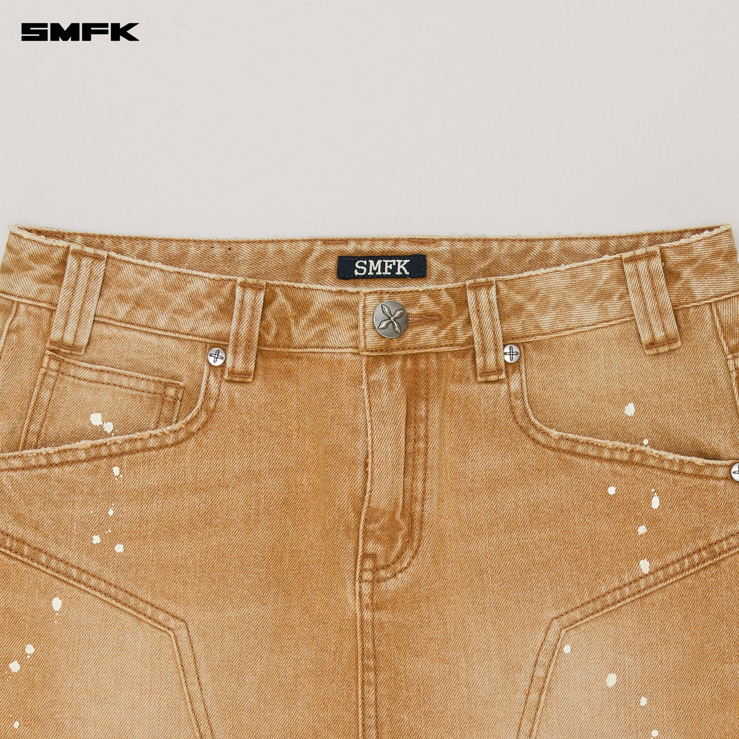 COMPASS WILD Origin Denim Skirt Wild Cowboy Brown