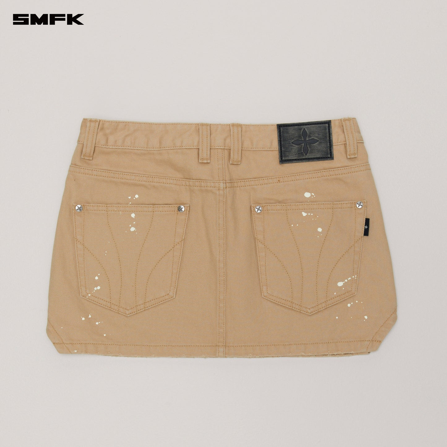 COMPASS WILD Origin Denim Skirt Sandy Khaki