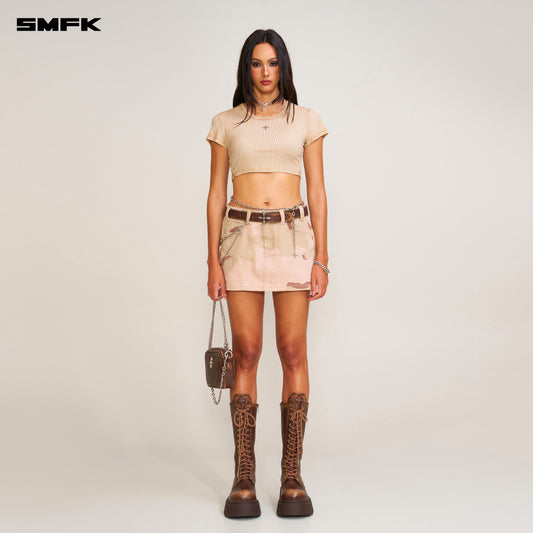 COMPASS WILD Origin Denim Skirt Desert Storm Camo