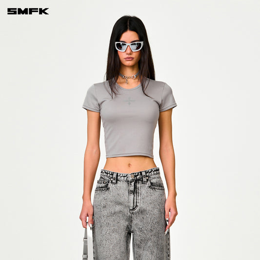 COMPASS Classic Sports Tight Tee Ash Gray