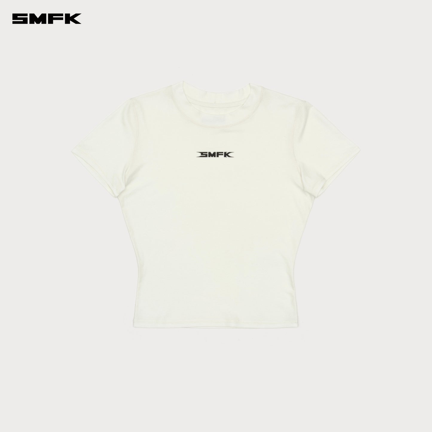 FUTURE SMFK Ripple Fitted Waist Sports Tee Alpine White