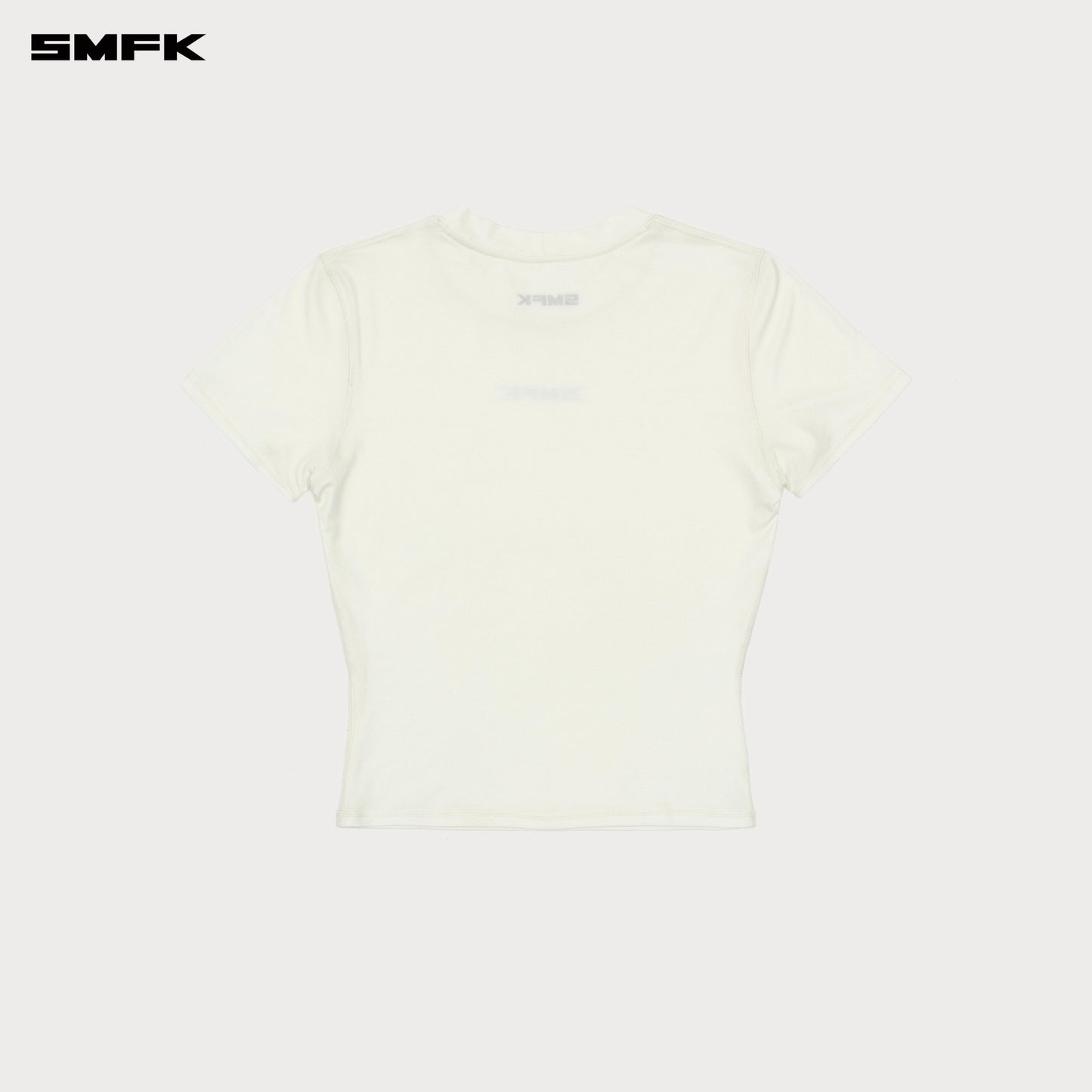FUTURE SMFK Ripple Fitted Waist Sports Tee Alpine White