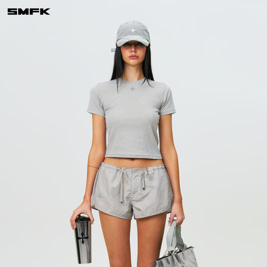 COMPASS HUG Slim Fit Tee Ash Gray