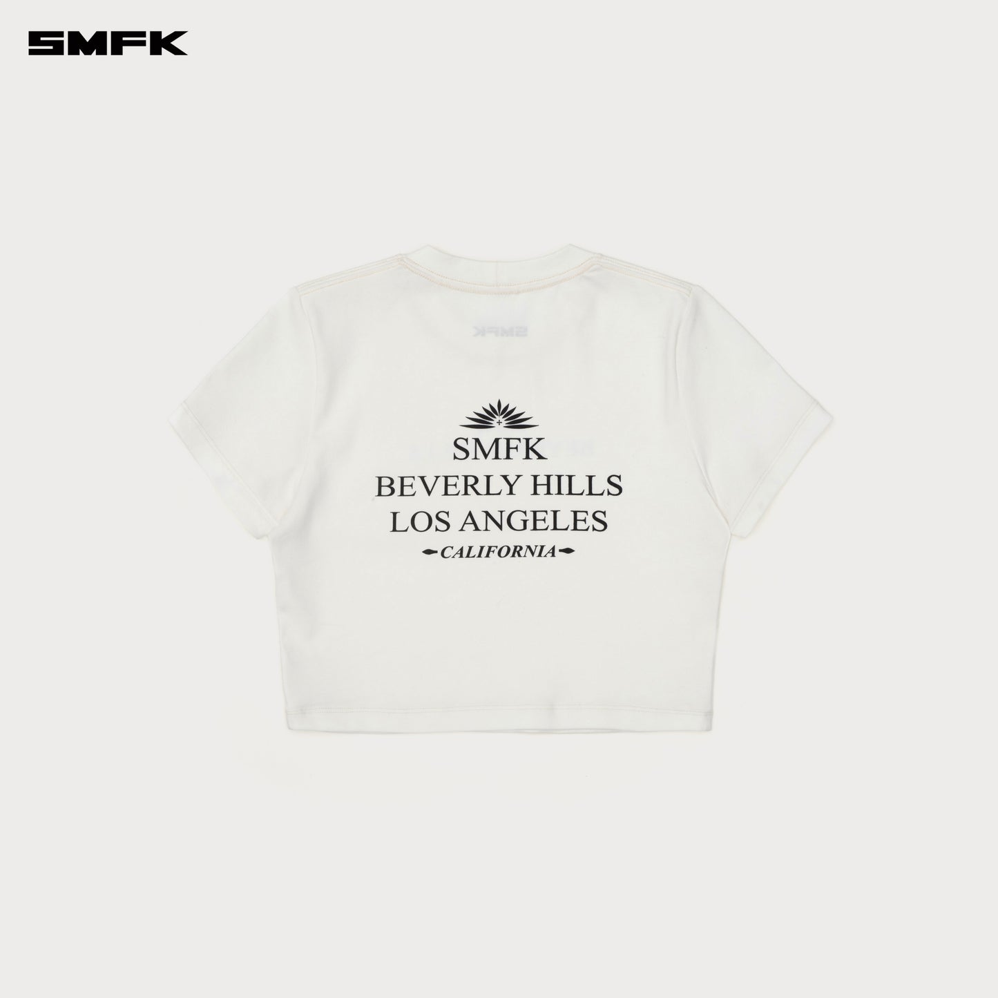 COMPASS Beverly Movie Subtitles Crop Tee Alpine White