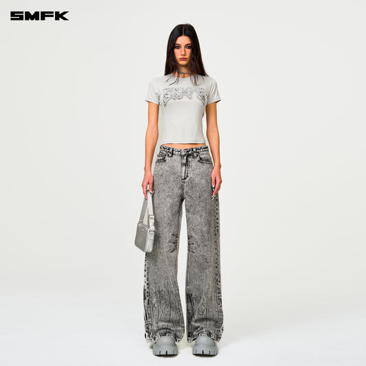 COMPASS Metal Rock Silm-fit Tee Ash Gray