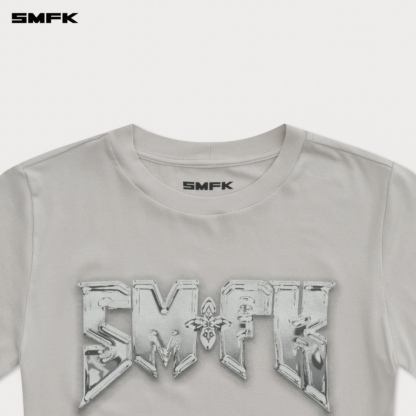 COMPASS Metal Rock Silm-fit Tee Ash Gray