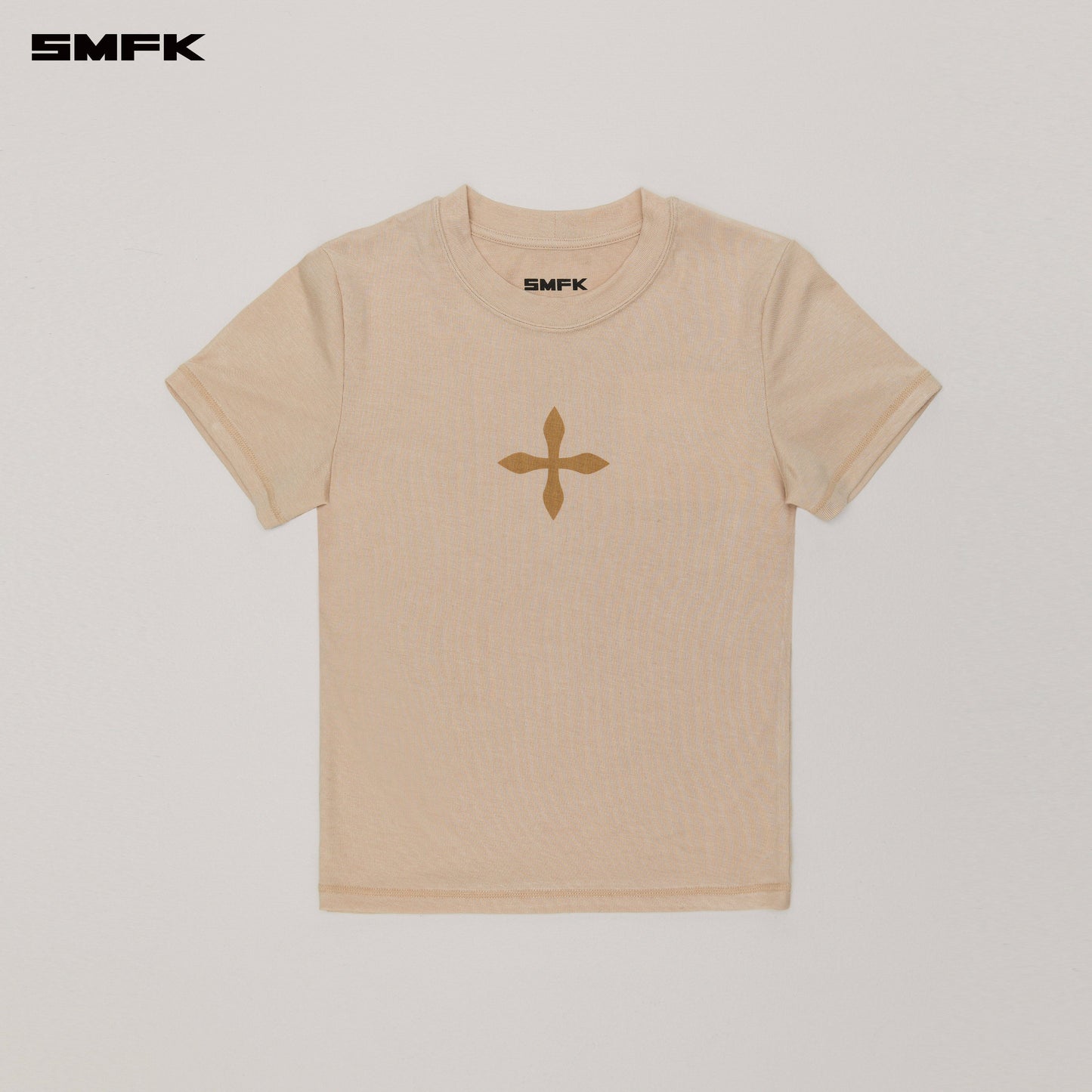 COMPASS ORIGINAL Badge Slim Fit Tee Sandy Khaki
