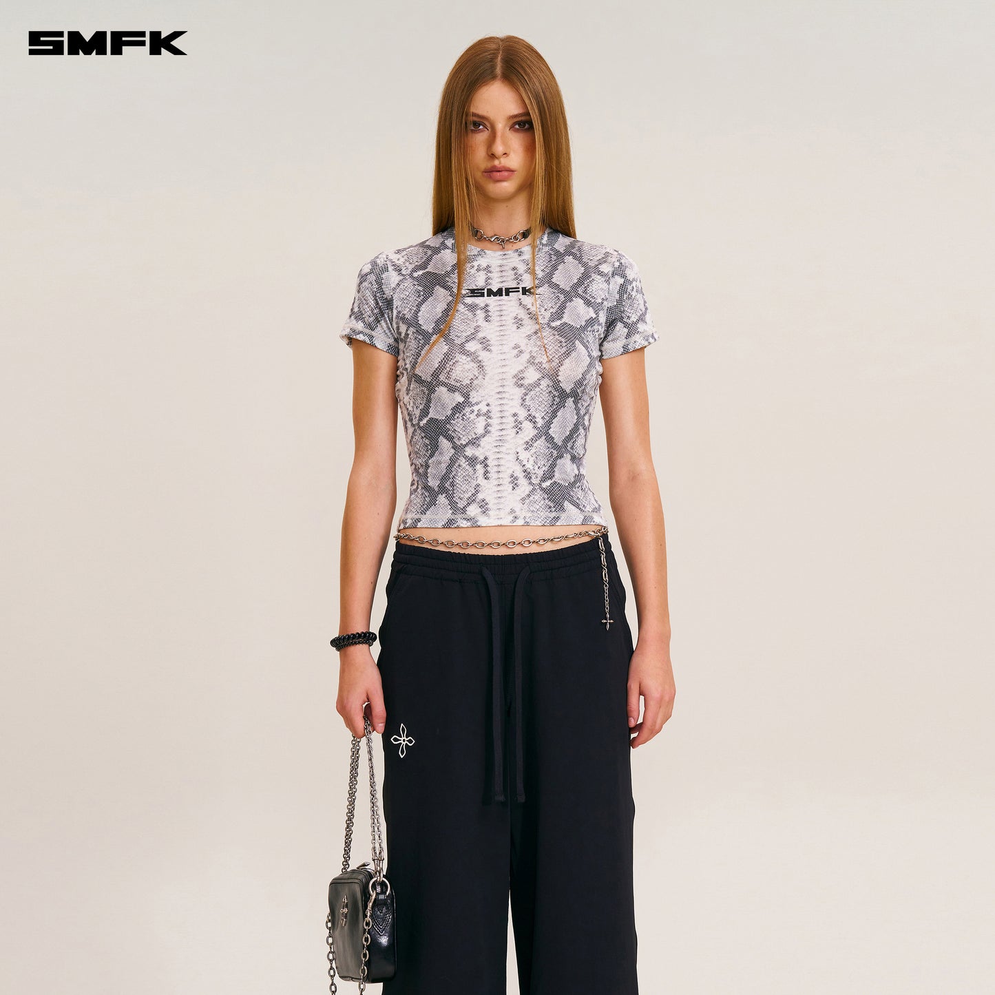 FUTURE X RIPPLE SPORTS SLIM TEE Ivory Serpent