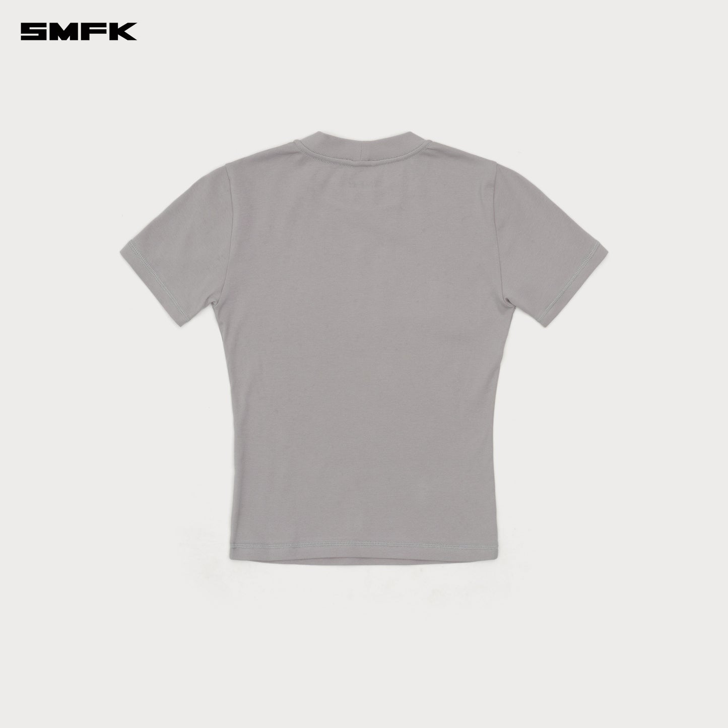 COMPASS Badge Fitted Waist Tee Ash Gray