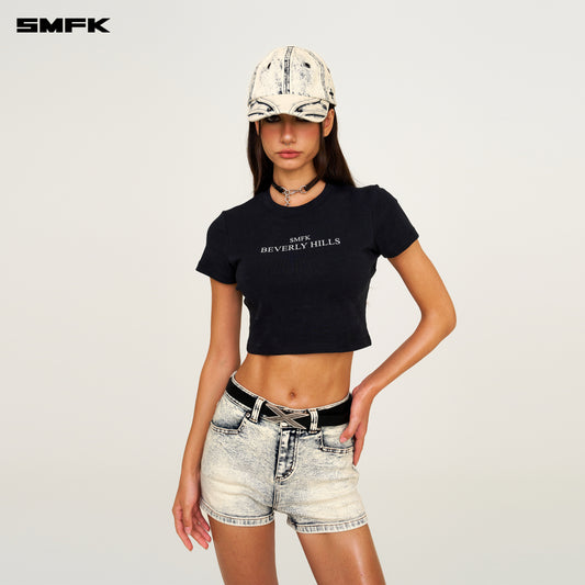 COMPASS Retro Denim Baseball Cap Snow Blossom