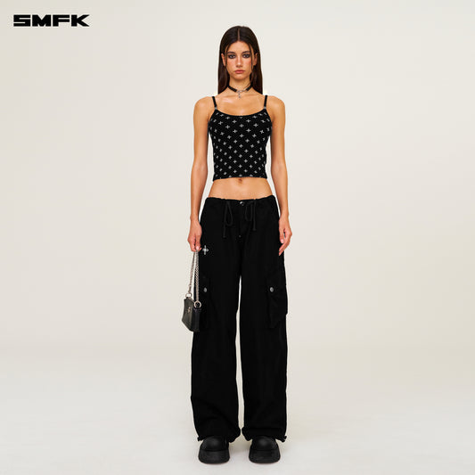 FUTURE MIRAGE Classic Parachute Pants Wilderness Black
