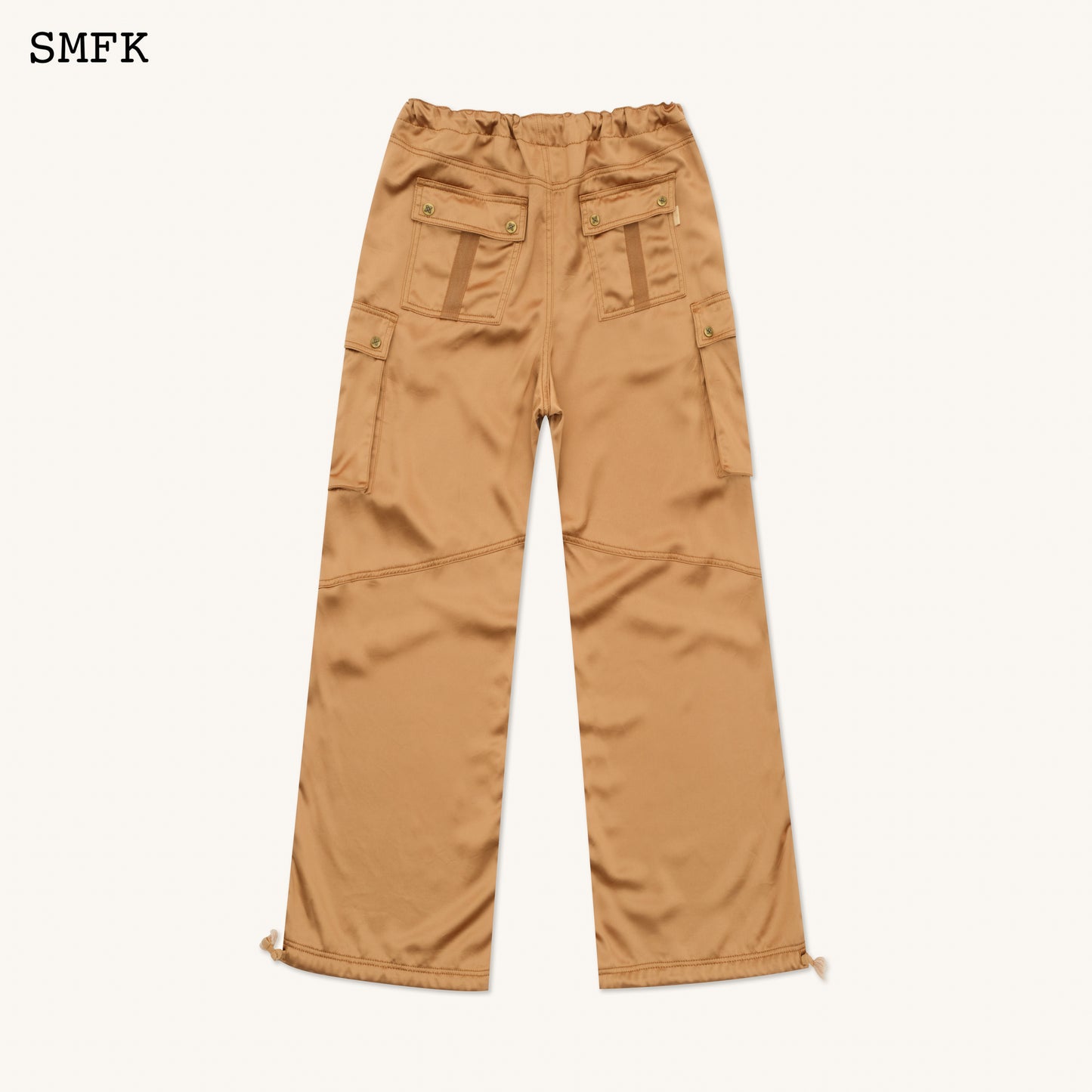 ANCIENT MYTH Satin Vintage Parachute Pants Gold
