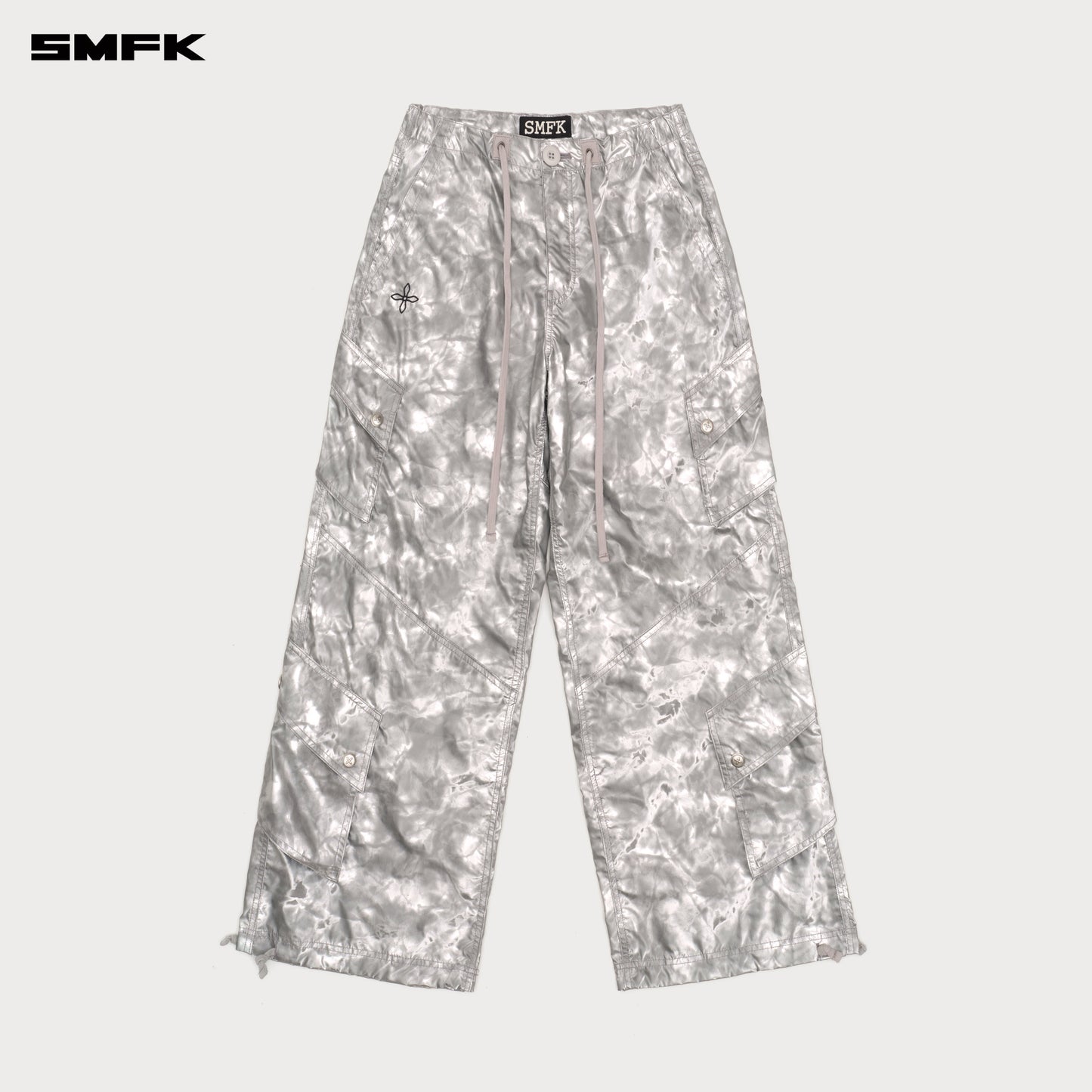 FUTURE MIRAGE Camouflage Vintage Parachute Pants Silver Mirage Camo