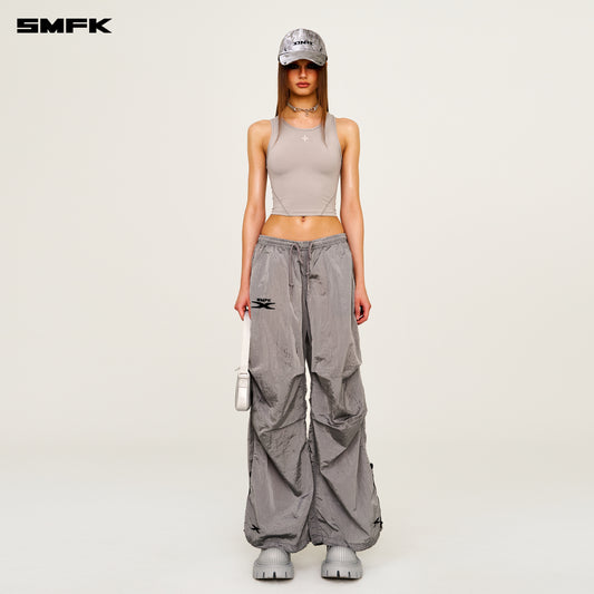 FUTURE MIRAGE Interstellar Wide-Leg Sweatpants Stormy Gray