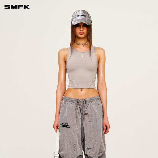 FUTURE MIRAGE Interstellar Wide-Leg Sweatpants Stormy Gray
