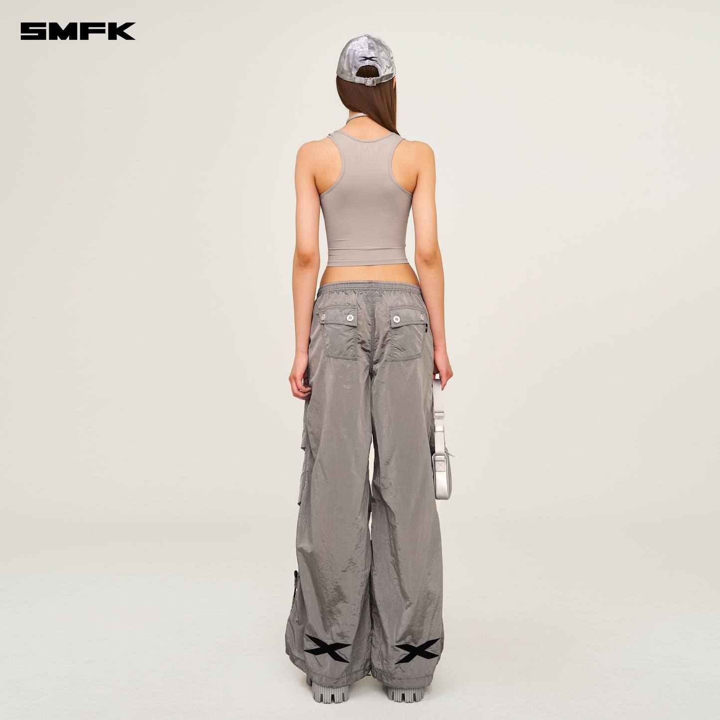 FUTURE MIRAGE Interstellar Wide-Leg Sweatpants Stormy Gray