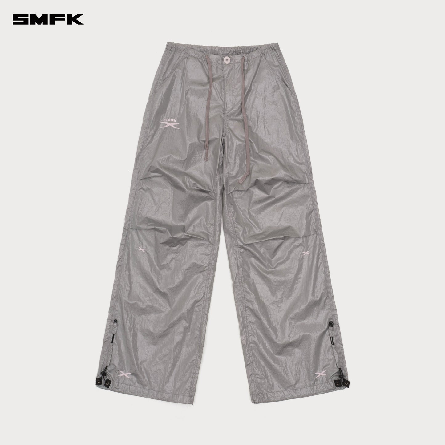 FUTURE MIRAGE Interstellar Tech Wide-Leg Cargo Pants Moonlight Gray
