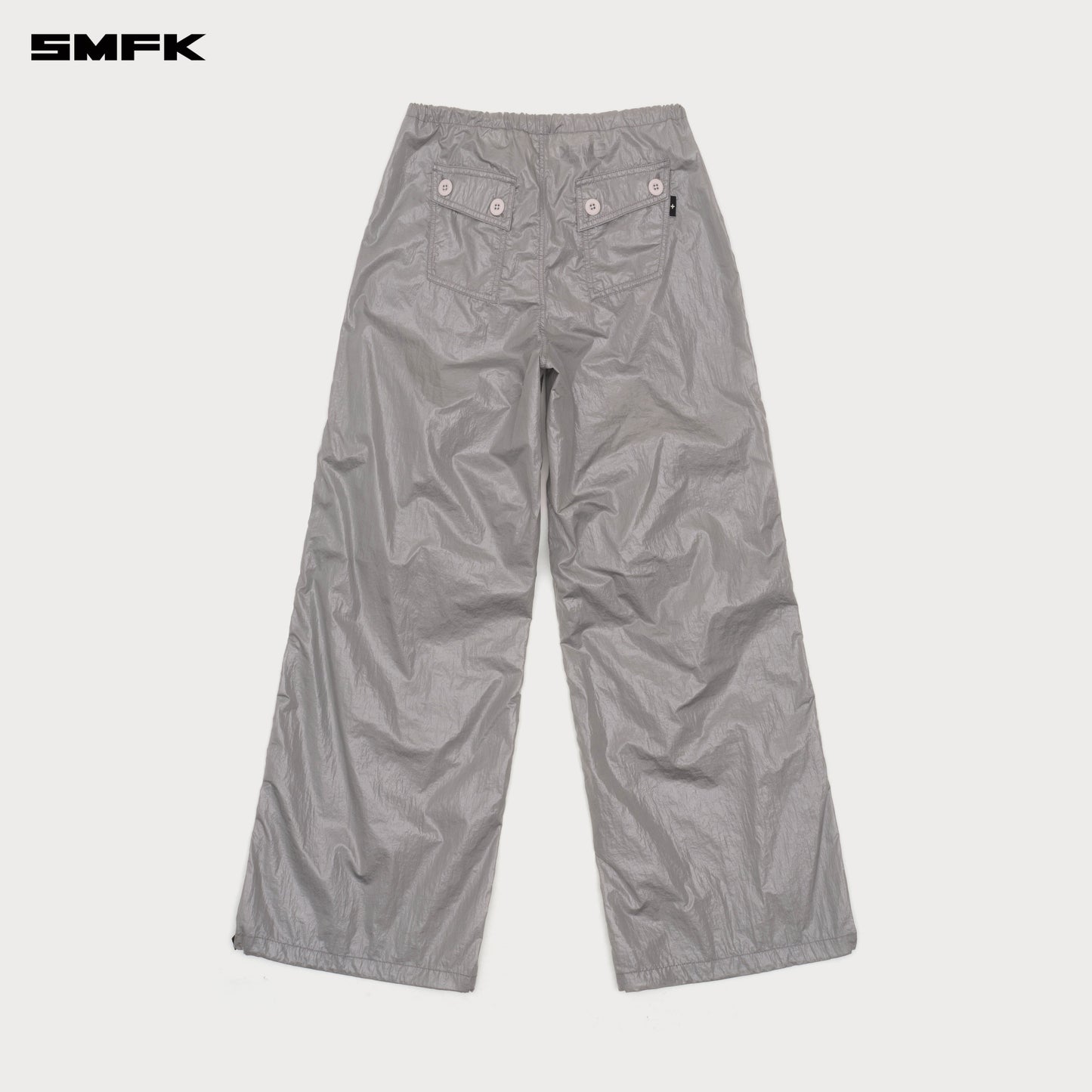 FUTURE MIRAGE Interstellar Tech Wide-Leg Cargo Pants Moonlight Gray