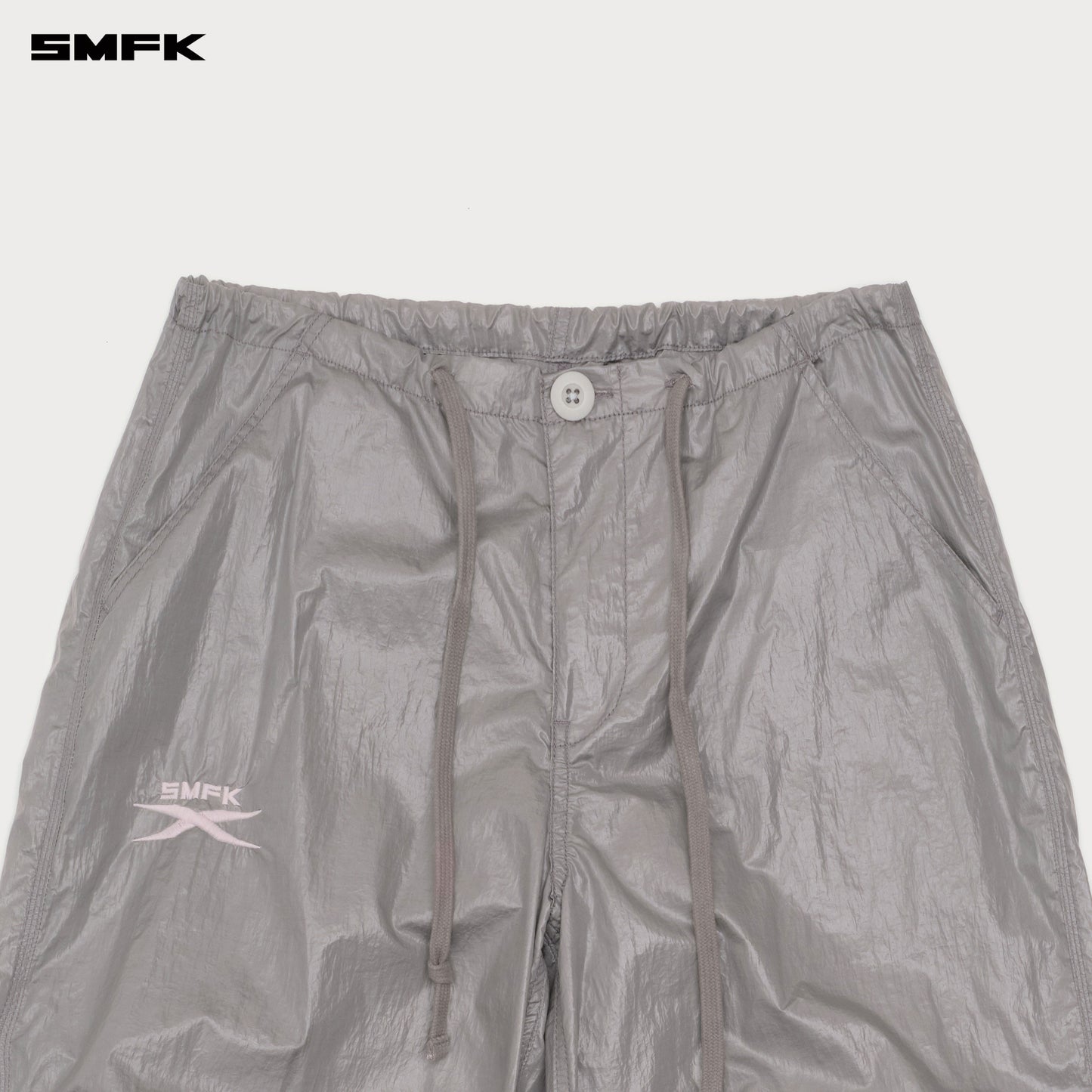 FUTURE MIRAGE Interstellar Tech Wide-Leg Cargo Pants Moonlight Gray