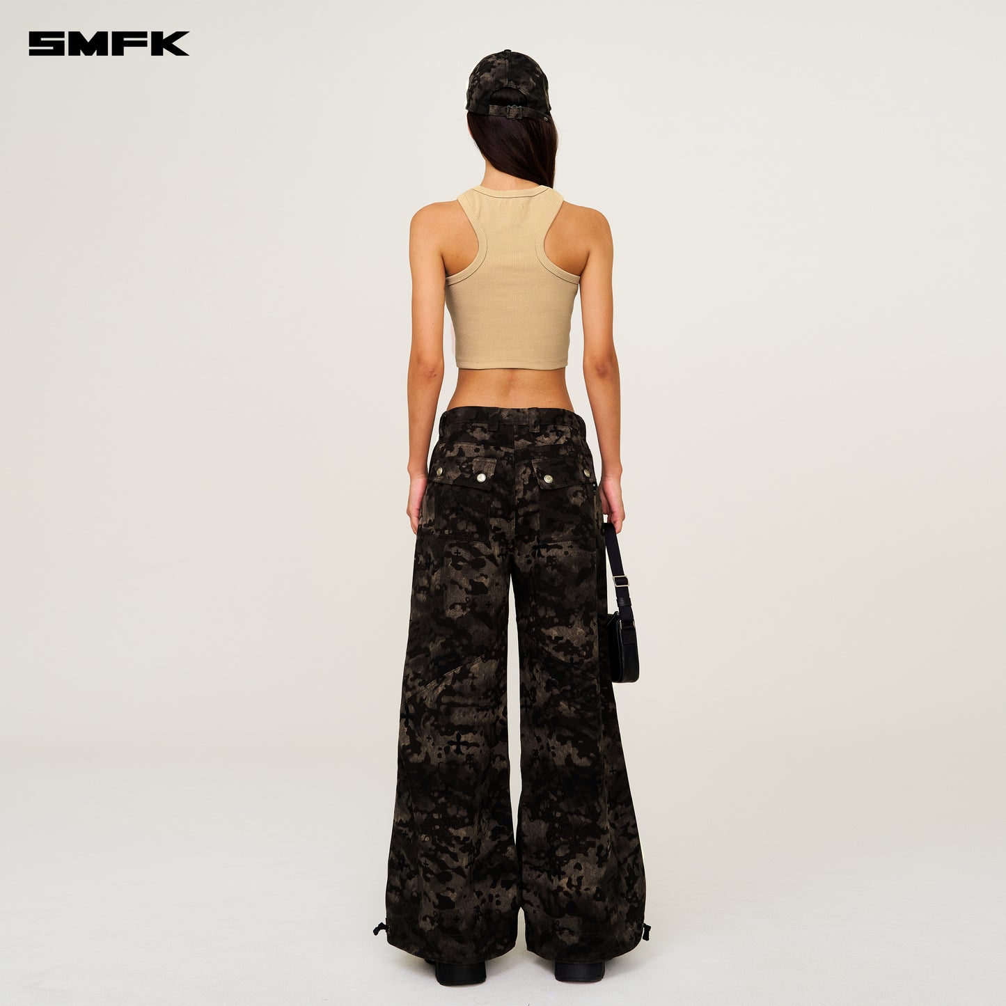 COMPASS Black Camouflage Garden Hiking Pants Shadow Garden Camo