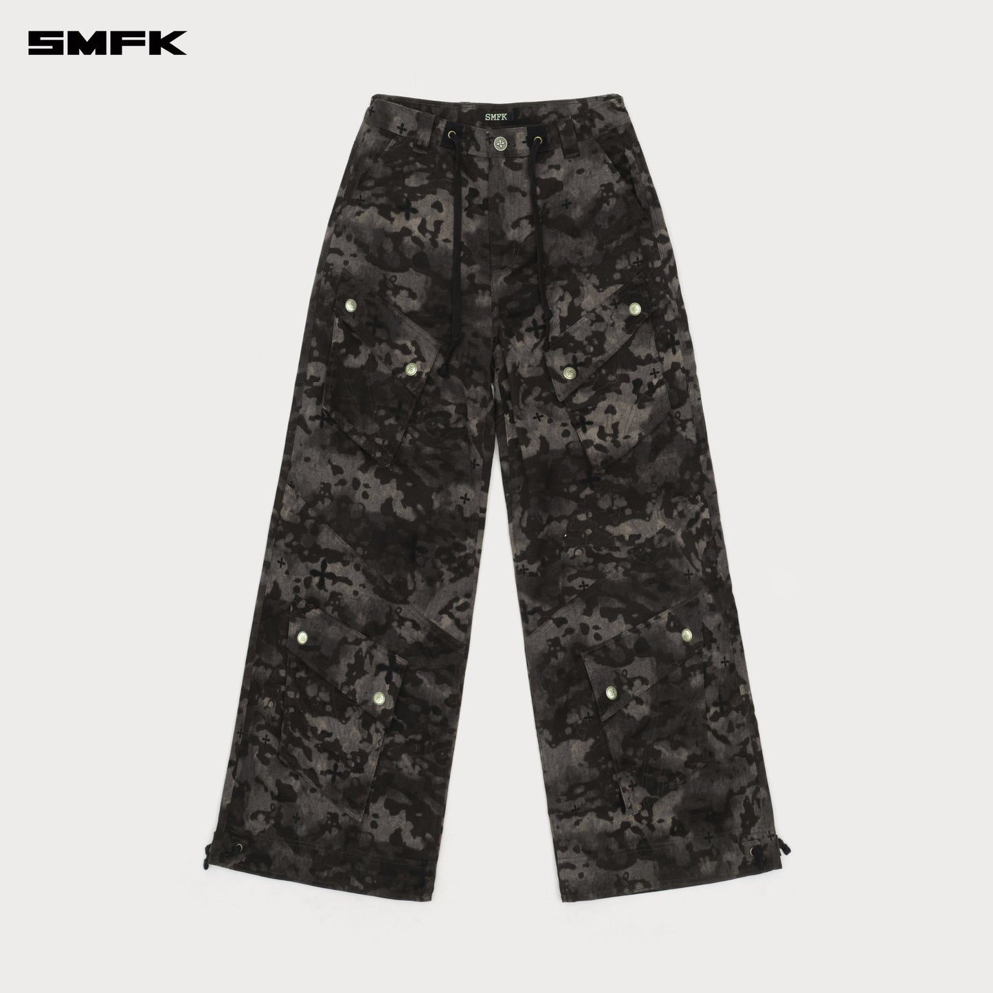 COMPASS Black Camouflage Garden Hiking Pants Shadow Garden Camo