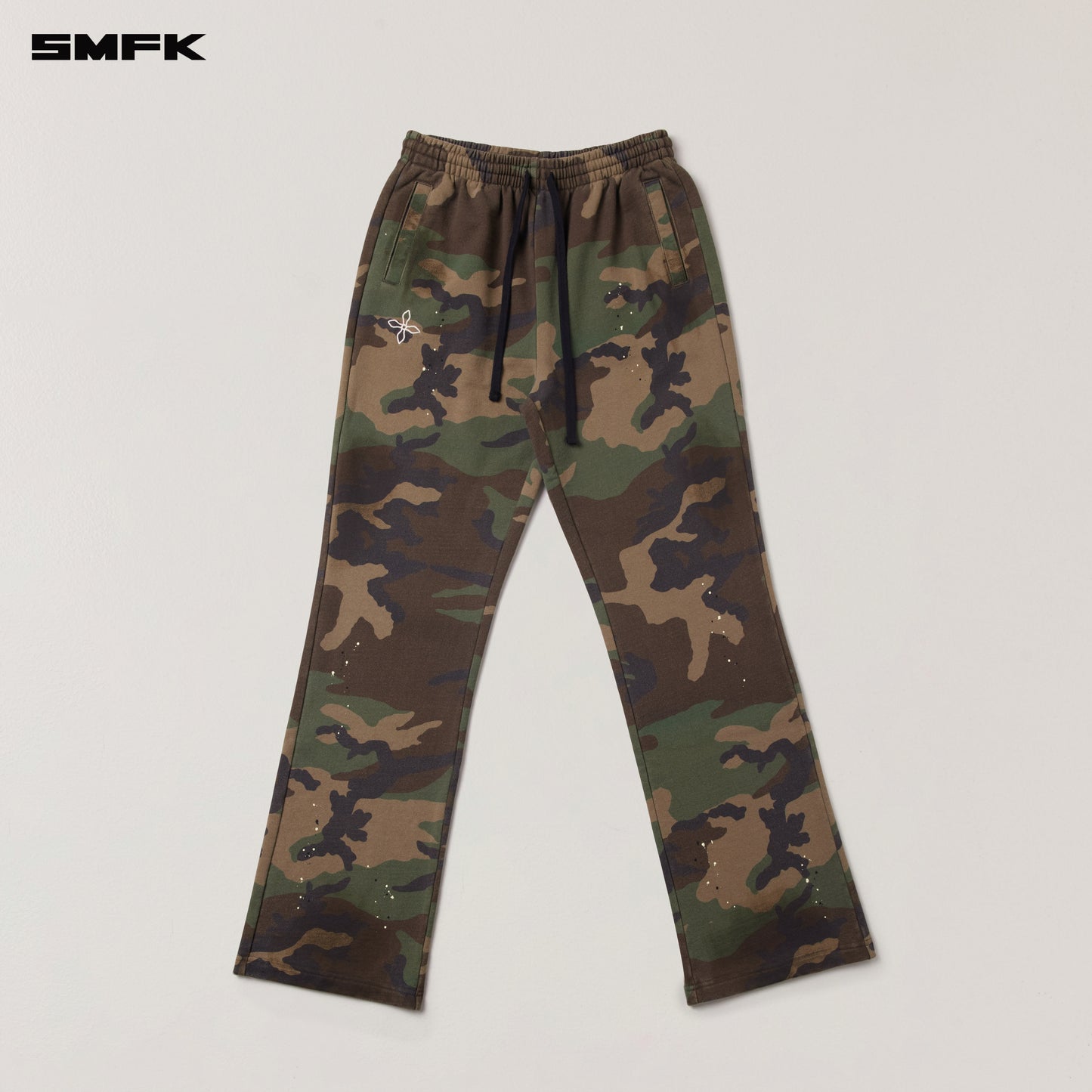COMPASS MODE CAMO STRAIGHT SPORTS PANTS Army Green Camouflage
