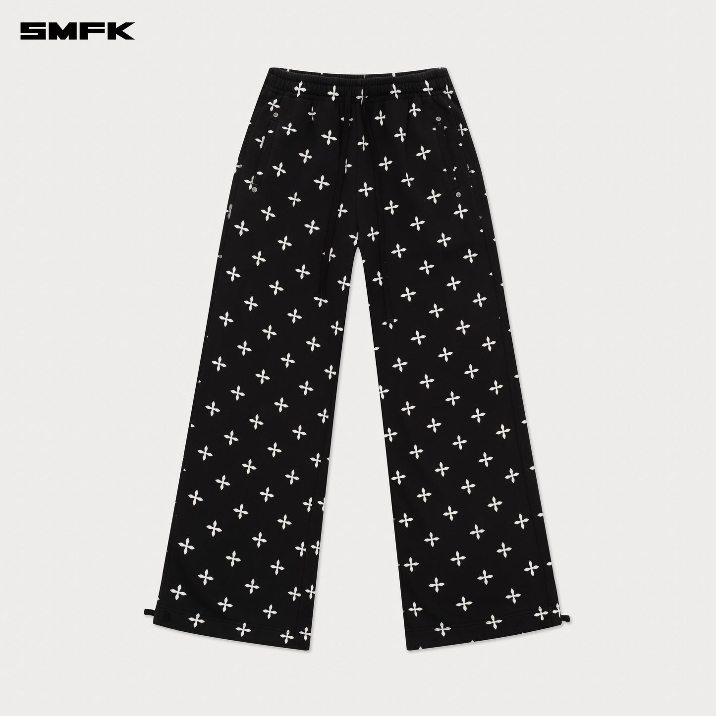 COMPASS Black Garden Wide-Leg Sweatpants Midnight Garden