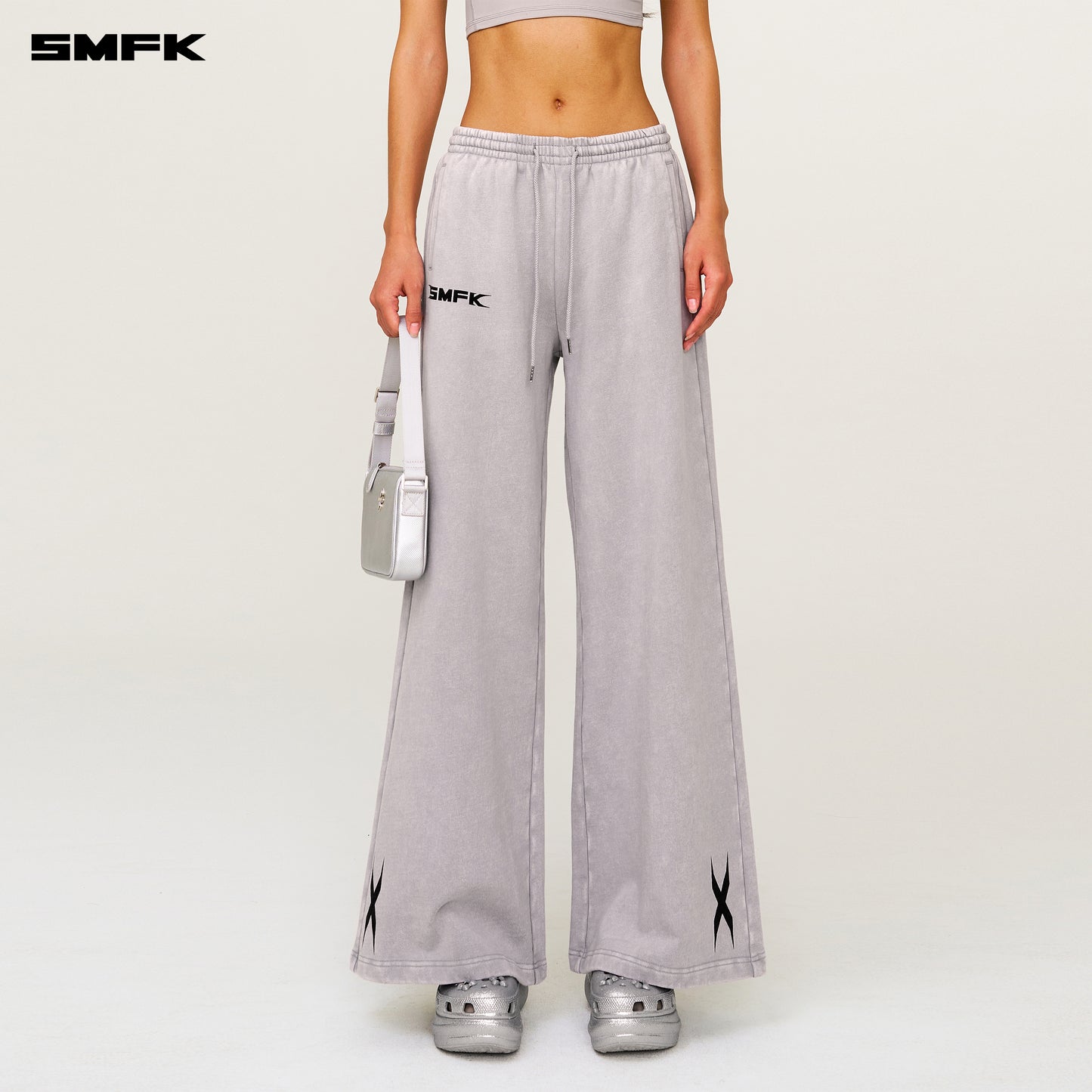 FUTURE DNA Wide-Leg Sweatpants Ash Gray