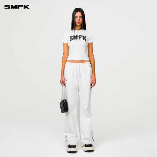 COMPASS Classic Flared Sweatpants Alpine White