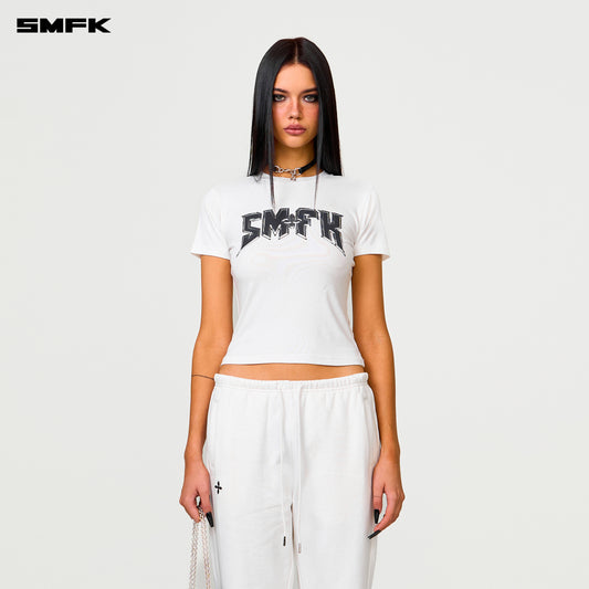COMPASS Classic Flared Sweatpants Alpine White