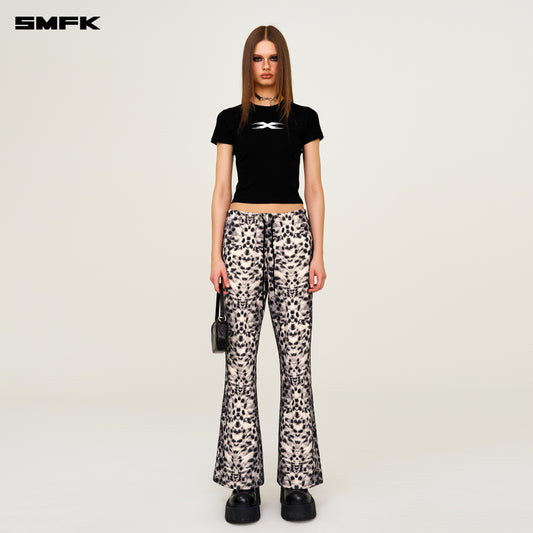 COMPASS Classic Flared Sweatpants Snow Leopard