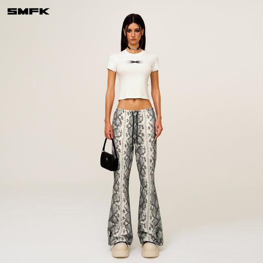 COMPASS Classic Flared Sweatpants Ivory Serpent