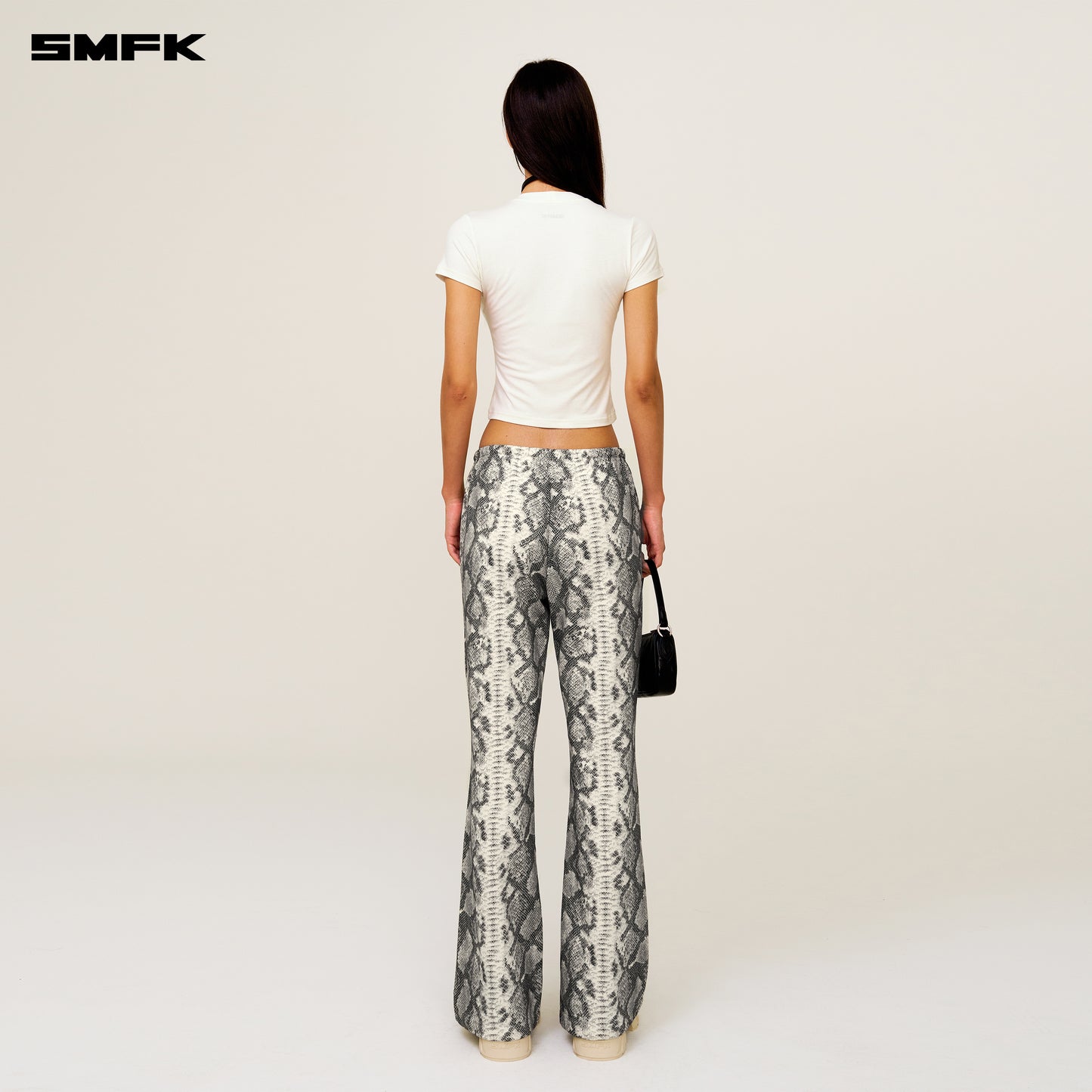 COMPASS Classic Flared Sweatpants Ivory Serpent