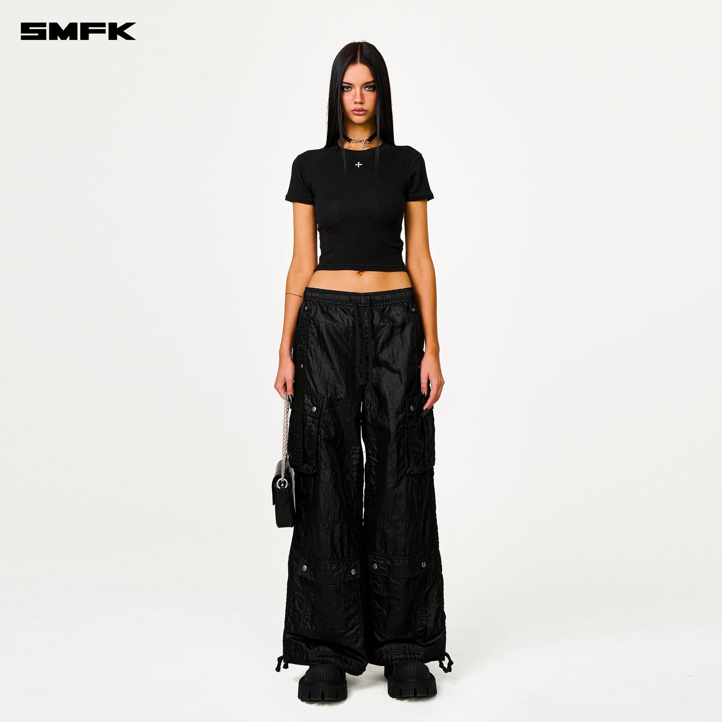 FUTURE LIGHTNING Wide-Leg Sweatpants Lightning Black